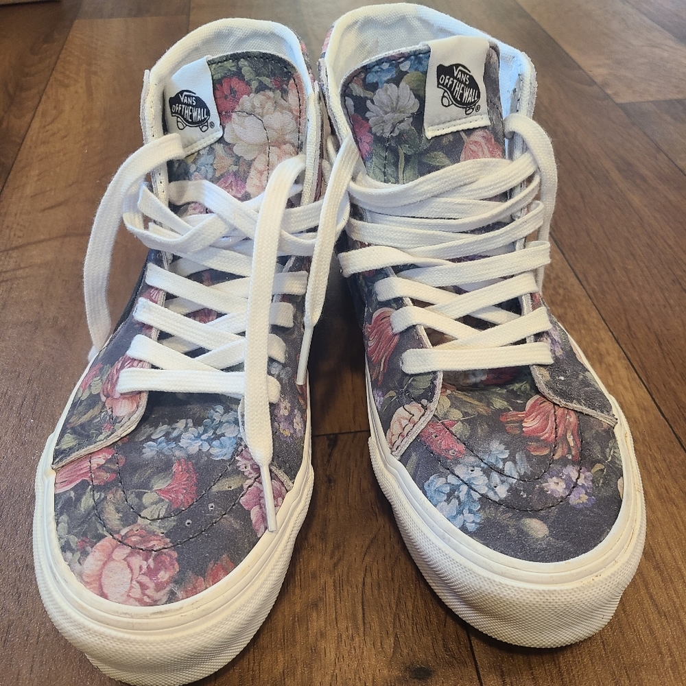 SK8-HI MOODY FLORAL TAPERED Sz 7.5